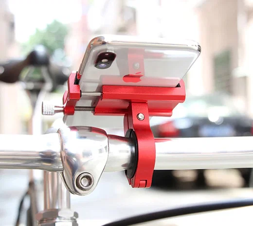 GUB G81 Universele Verstelbare Aluminium Telefoonhouder Fiets Rood afbeelding 4