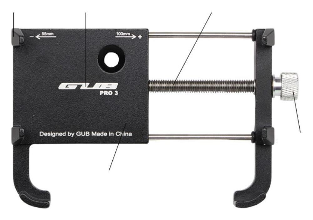 GUB Pro 3 Universele Fiets/Motor Telefoonhouder voor Smartphones Zwart afbeelding 13