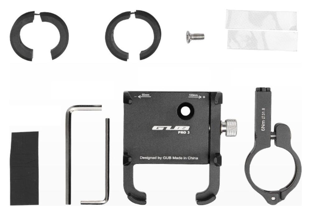 GUB Pro 3 Universele Fiets/Motor Telefoonhouder voor Smartphones Zwart afbeelding 17