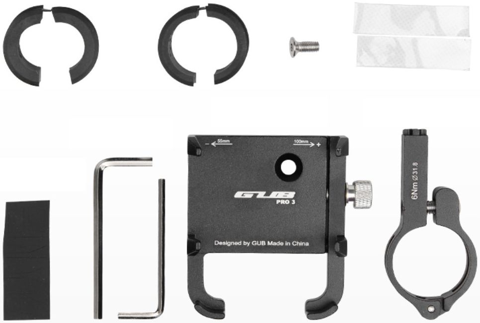 GUB Pro 3 Universele Fiets/Motor Telefoonhouder voor Smartphones Rood afbeelding 11