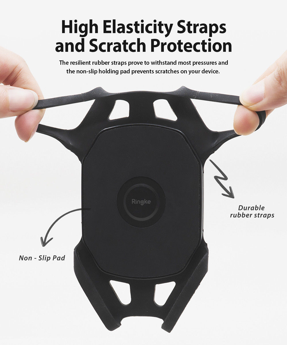 Ringke Spider Grip Universele Telefoonhouder Fiets / Mountainbike / E-Bike Zwart afbeelding 4