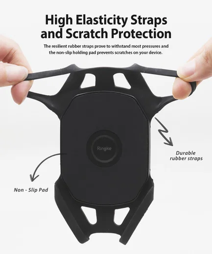 Ringke Spider Grip Universele Telefoonhouder Fiets / Mountainbike / E-Bike Zwart afbeelding 4