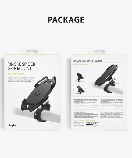 Ringke Spider Grip Universele Telefoonhouder Fiets / Mountainbike / E-Bike Zwart afbeelding 23