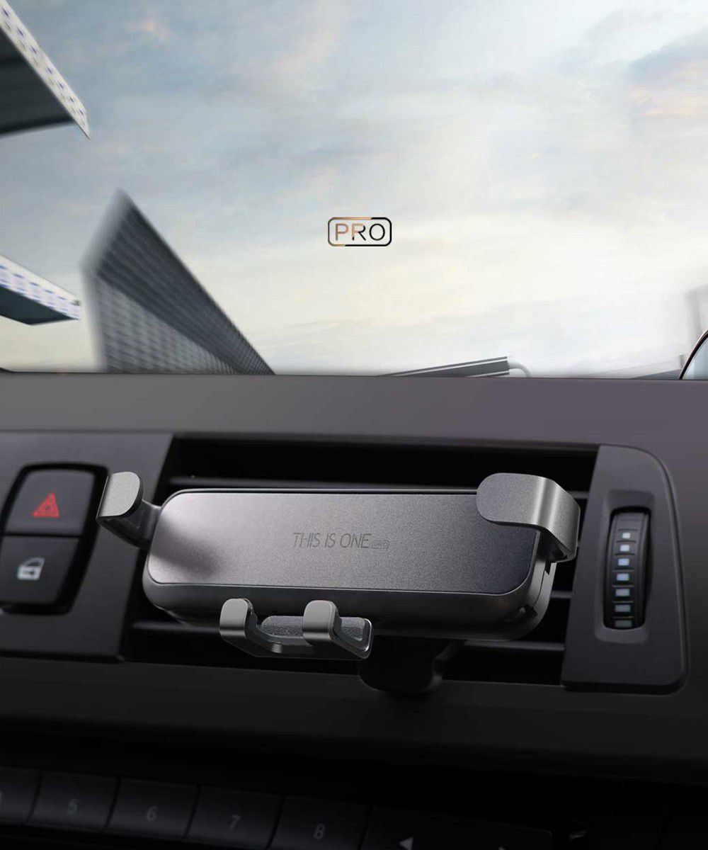 This Is One Pro Gravity Ventilatierooster Telefoonhouder Grijs afbeelding 3
