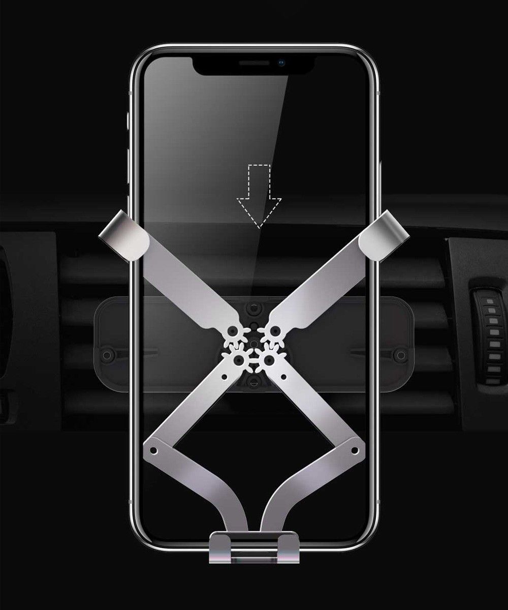 This Is One Pro Gravity Ventilatierooster Telefoonhouder Grijs afbeelding 5