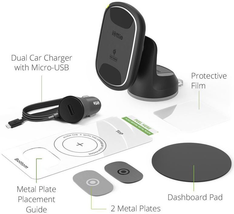 iOttie iTap Wireless 2 Dash Fast Charge Draadloos Laden Houder Zwart afbeelding 8