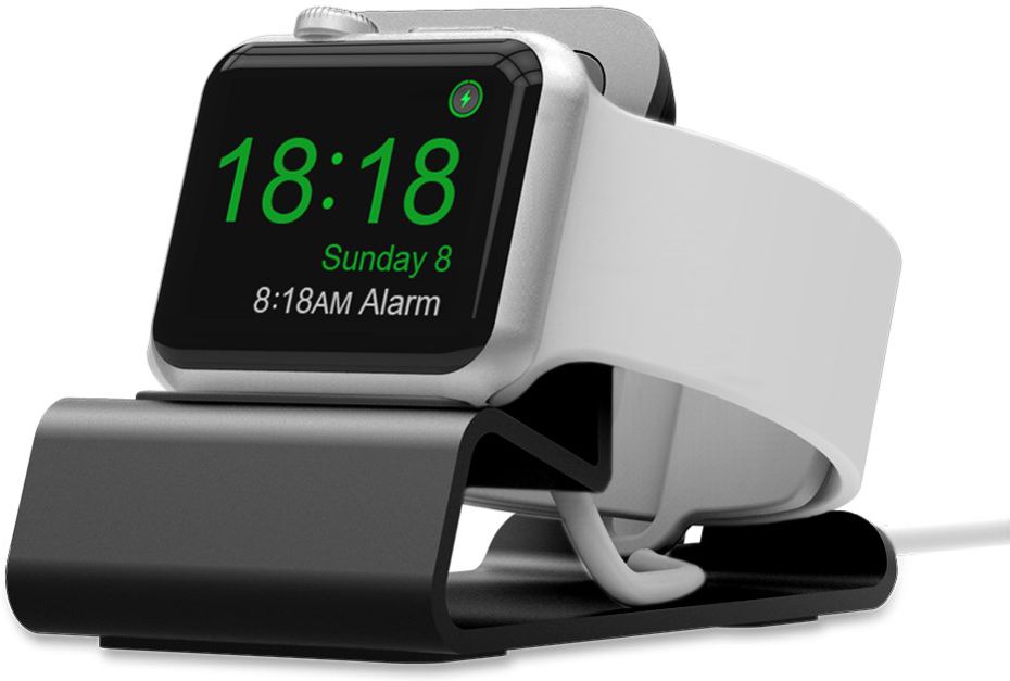 Universele Aluminium Apple Watch Series Dock Stand Bureau Houder Grijs afbeelding 1