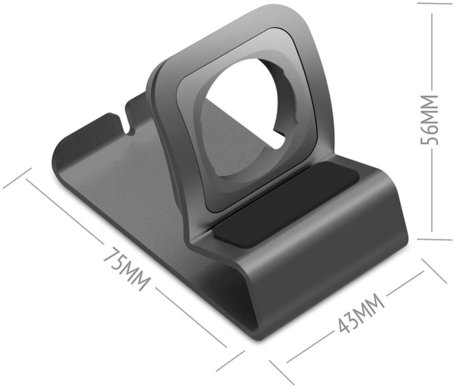 Universele Aluminium Apple Watch Series Dock Stand Bureau Houder Grijs afbeelding 7