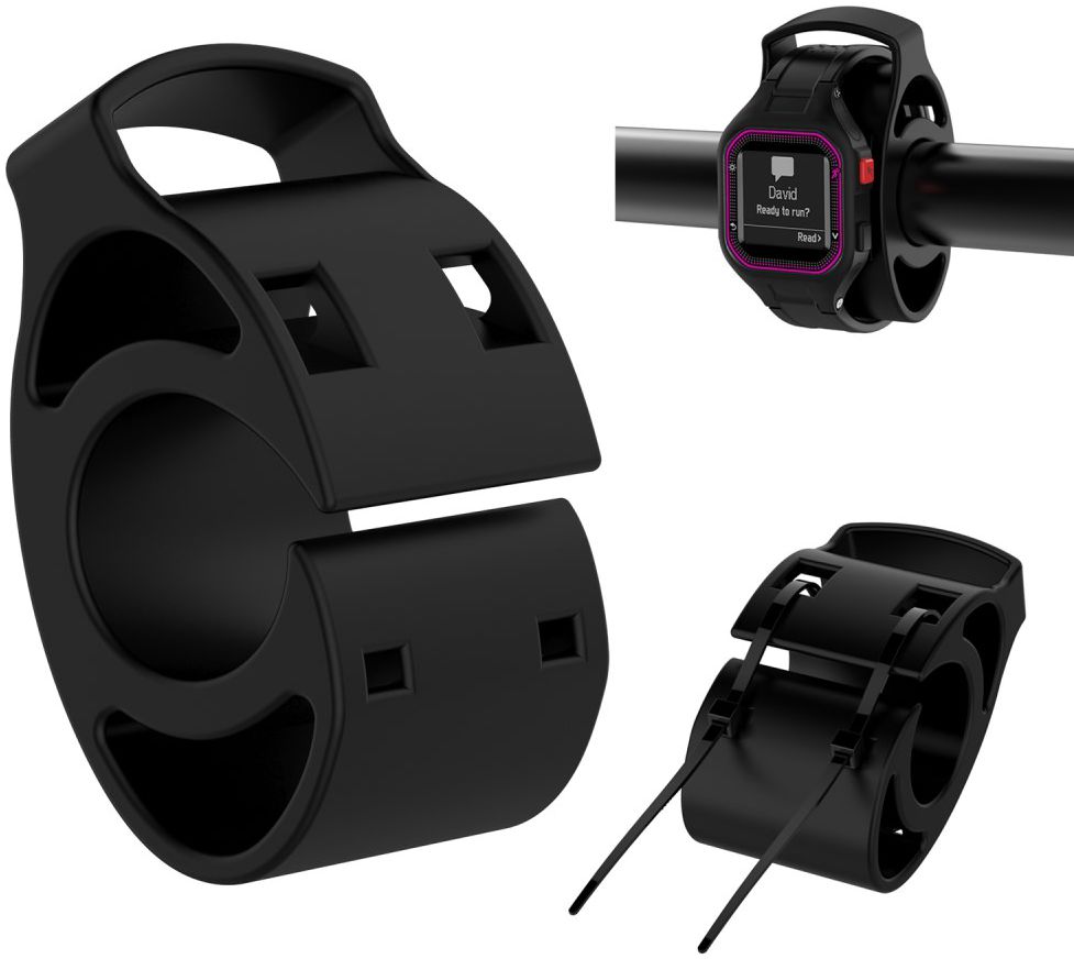 Universele Siliconen Stuur Fietshouder voor Smartwatches Zwart afbeelding 1