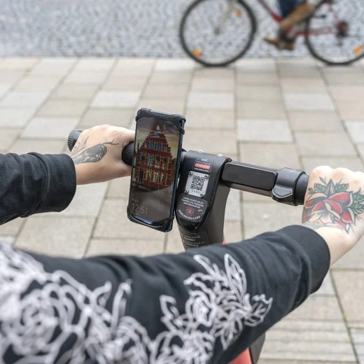 4smarts CITY Universele Siliconen Fiets Houder Zwart afbeelding 3