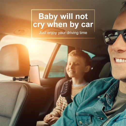 Baseus Universele Hoofdsteun Tablet Houder voor in de Auto Rood/Zwart afbeelding 18