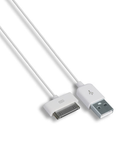 30-pins naar USB Kabel voor Apple iPhone 4 / 4s & iPad 4 / 3 / 2 2M Wit afbeelding 2