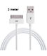 30-pins naar USB Kabel voor Apple iPhone 4 / 4s & iPad 4 / 3 / 2 2M Wit afbeelding 1