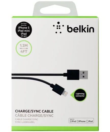 Belkin Mixit Lightning Naar USB Datakabel 1.2m Zwart afbeelding 4