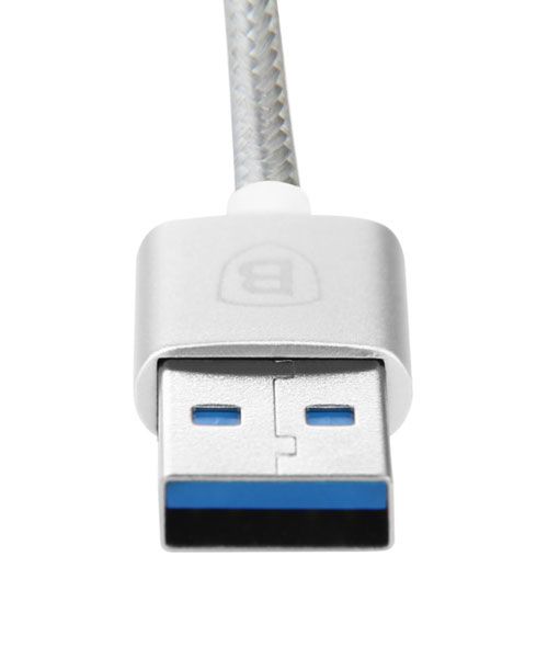 Baseus Sharp Series USB-C Kabel 1 meter gevlochten Zilver afbeelding 3