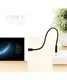 Remax Platte USB A naar USB C Kabel 1 Meter Zwart afbeelding 5