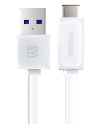 Remax Platte USB C kabel 1 Meter Wit afbeelding 1
