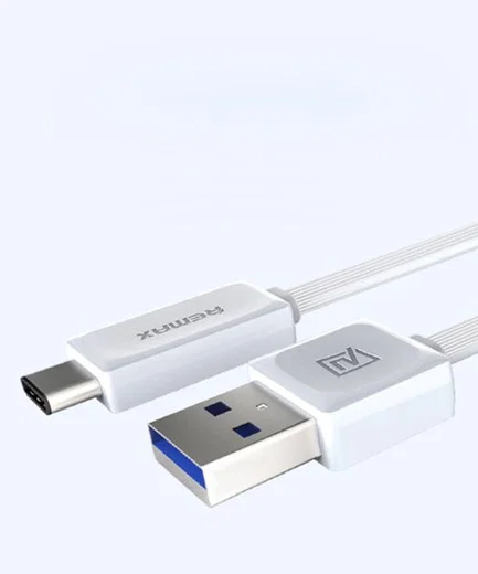 Remax Platte USB C kabel 1 Meter Wit afbeelding 2
