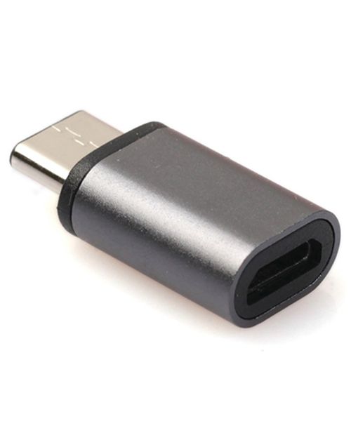 Micro USB 2.0 naar USB-C 3.1 Adapter Grijs afbeelding 1