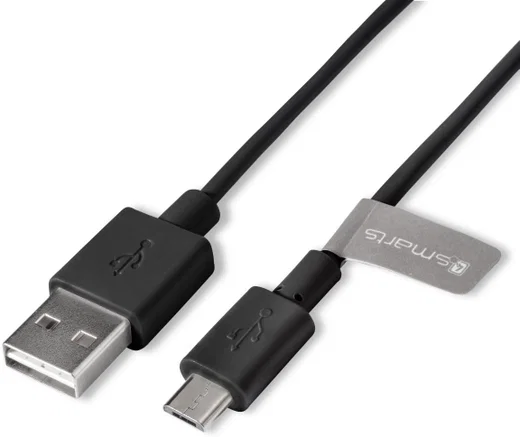 4smarts BasicCord Micro USB kabel 1 meter Zwart afbeelding 2