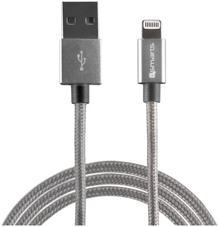 4smarts RAPIDCord iPhone Kabel 1 Meter Grijs afbeelding 1