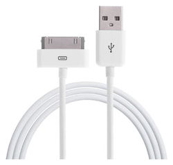 30-pins naar USB Kabel voor Apple iPhone 4 / 4s & iPad 4 / 3 / 2 1M Wit afbeelding