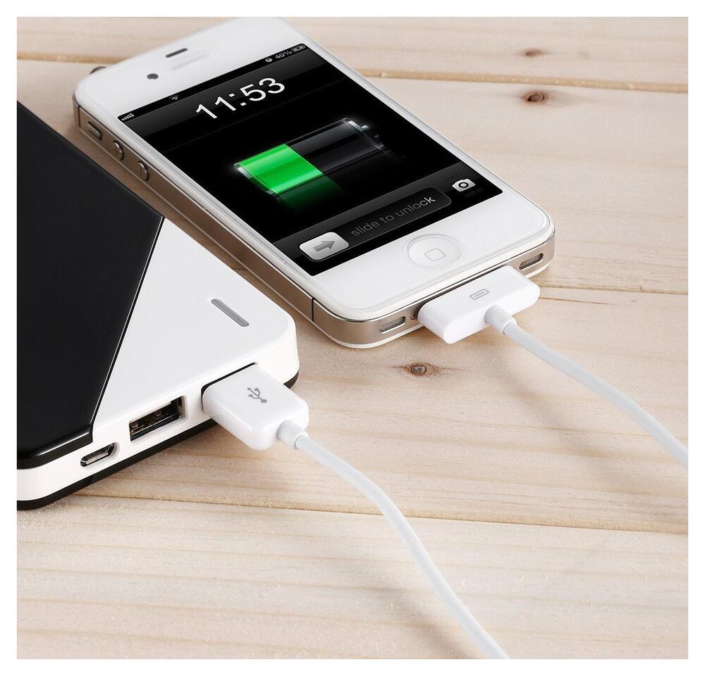30-pins naar USB Kabel voor Apple iPhone 4 / 4s & iPad 4 / 3 / 2 1M Wit afbeelding 2