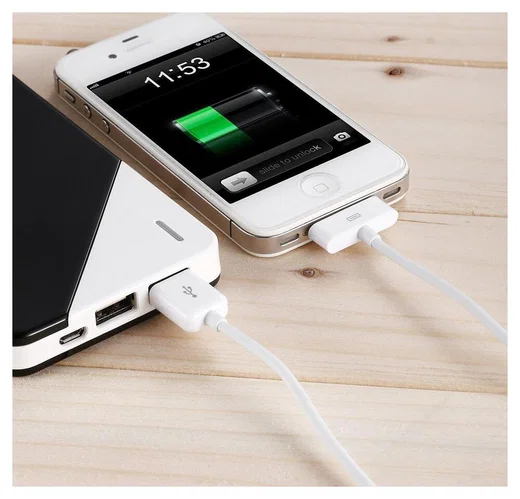 30-pins naar USB Kabel voor Apple iPhone 4 / 4s & iPad 4 / 3 / 2 1M Wit afbeelding 2