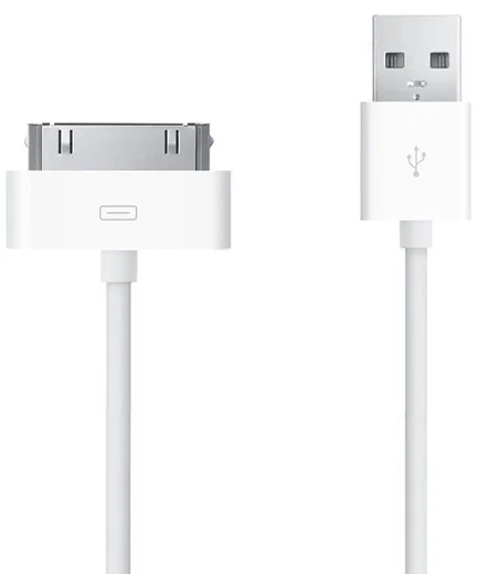 Originele Apple iPhone 4 / 4S kabel: MA591G/B 1 meter wit afbeelding 1