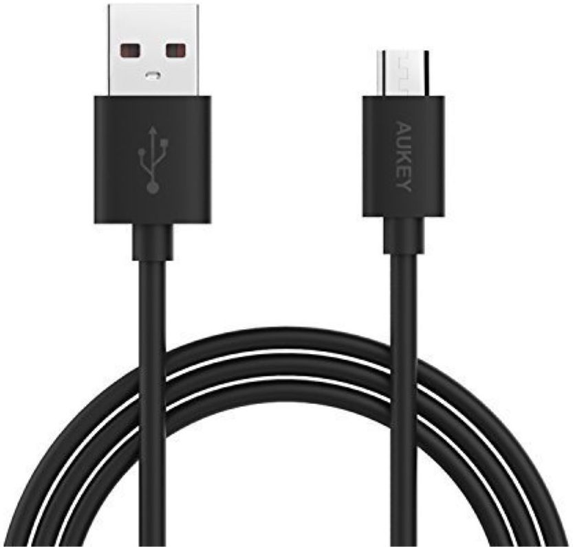 Aukey Premium Micro-USB Kabel 2 Meter Zwart afbeelding 1