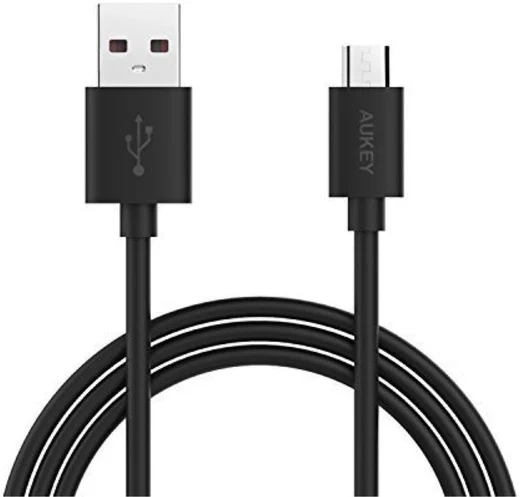 Aukey Premium Micro-USB Kabel 2 Meter Zwart afbeelding 1