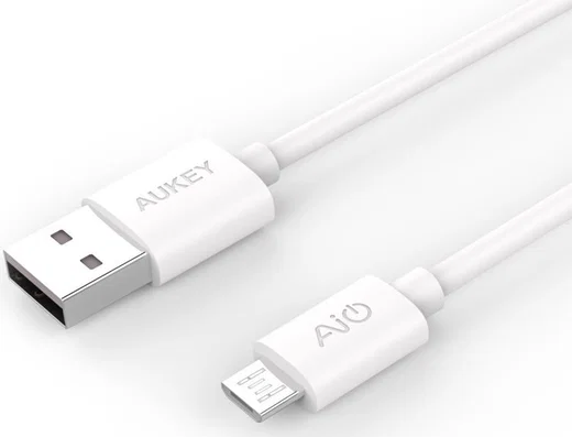 Aukey Premium Micro-USB Kabel 2 Meter Wit afbeelding 3