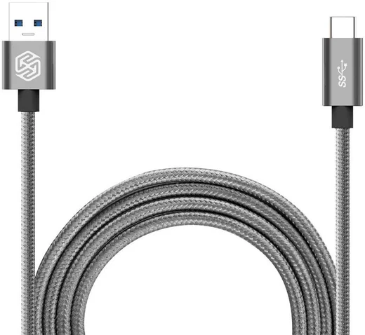 Nillkin Elite USB-C kabel 1 meter sterk nylon Grijs afbeelding 1