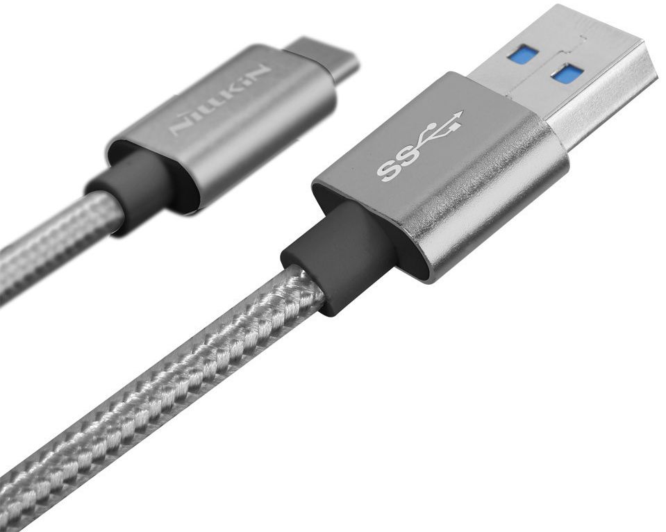 Nillkin Elite USB-C kabel 1 meter sterk nylon Grijs afbeelding 3
