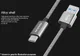 Nillkin Elite USB-C kabel 1 meter sterk nylon zilver afbeelding 11