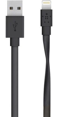 Belkin Platte Apple Lightning Kabel 1.2 meter Zwart afbeelding 1