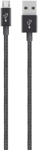 Belkin Mixit Micro-USB Kabel 1.2 Meter Gevlochten Nylon Zwart afbeelding 1