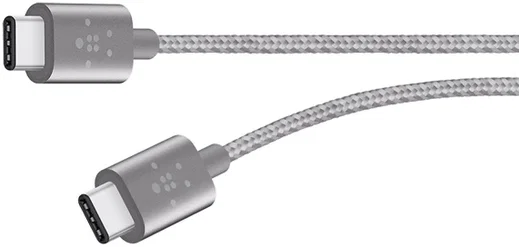 Belkin Mixit USB-C to USB-C 1.8 Meter Kabel Gevlochten Nylon Grijs afbeelding 1