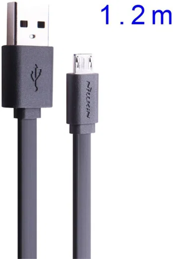 Nillkin Micro-USB 1.2 Meter Platte Kabel Zwart afbeelding 8