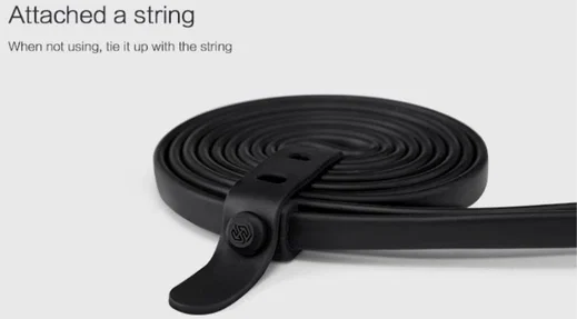 Nillkin USB-C 1.2 Meter 2A Platte Kabel Zwart afbeelding 9