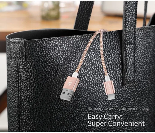 Dux Ducis USB C kabels Set Gevlochten 1 en 0,2 meter Zilver afbeelding 13