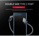 Dux Ducis USB C kabels Set Gevlochten 1 en 0,2 meter Zilver afbeelding 15