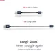 Dux Ducis USB C kabels Set Gevlochten 1 en 0,2 meter Zilver afbeelding 5
