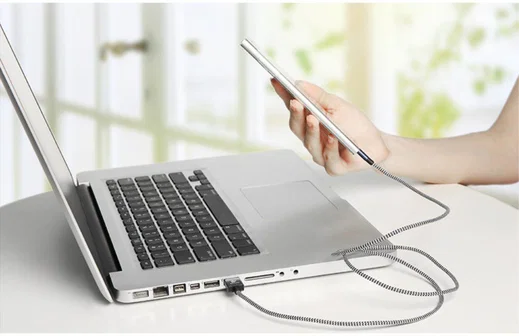Dux Ducis USB C kabels Set Gevlochten 1 en 0,2 meter Zilver afbeelding 6