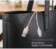Dux Ducis USB C kabels Set Gevlochten 1 en 0,2 meter Roze Goud afbeelding 5