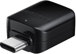 Originele Samsung OTG USB-A naar USB-C Adapter Zwart afbeelding