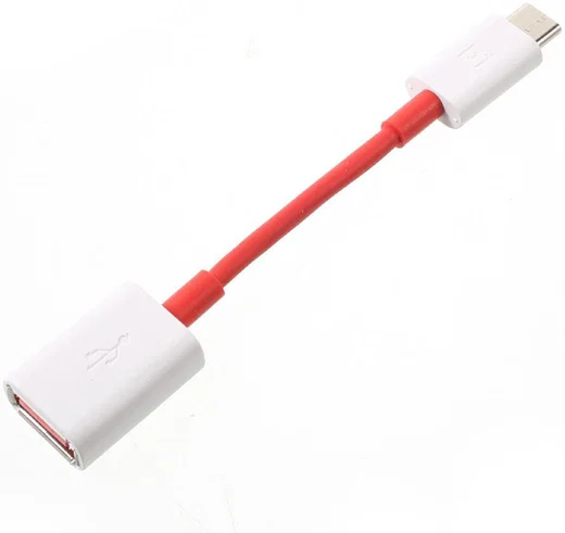 OnePlus Universele USB-C naar USB-A Adapter Rood/Wit afbeelding 5