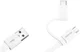 Huawei Duo Kabel USB-C Micro USB 1.5 Meter Wit afbeelding 2