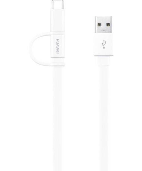 Huawei Duo Kabel USB-C Micro USB 1.5 Meter Wit afbeelding 1