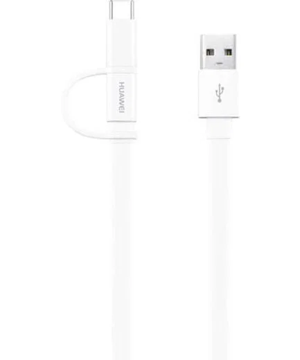 Huawei Duo Kabel USB-C Micro USB 1.5 Meter Wit afbeelding 1